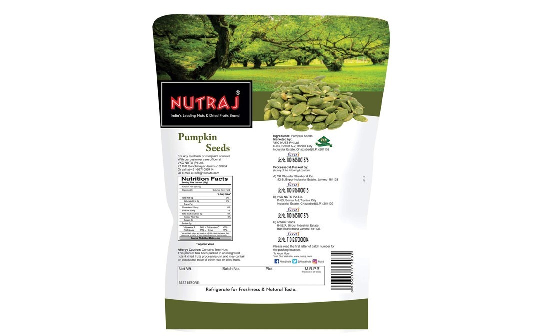 Nutraj Pumpkin Seeds    Pack  200 grams